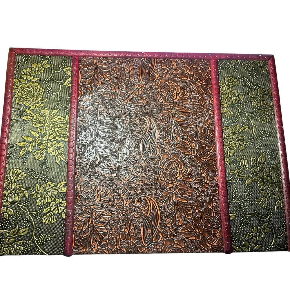 Vintage Wooden Storage Box with Lid & Lock Decorative Jewelry Keepsake